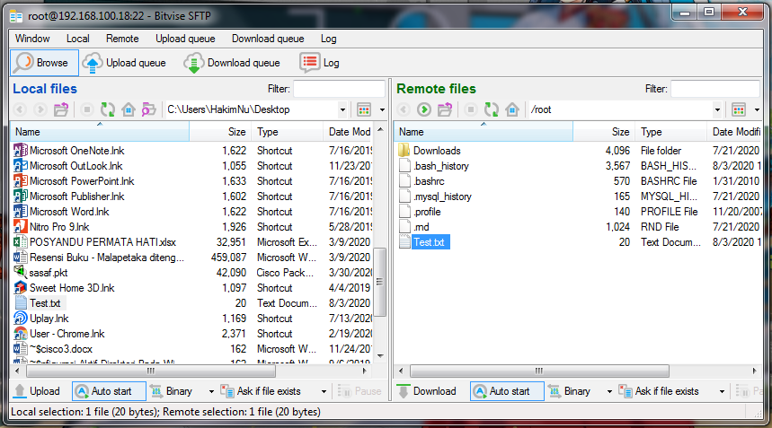 Tutorial Remote Linux dan Transfer File Menggunakan Bitvise 2crop 1