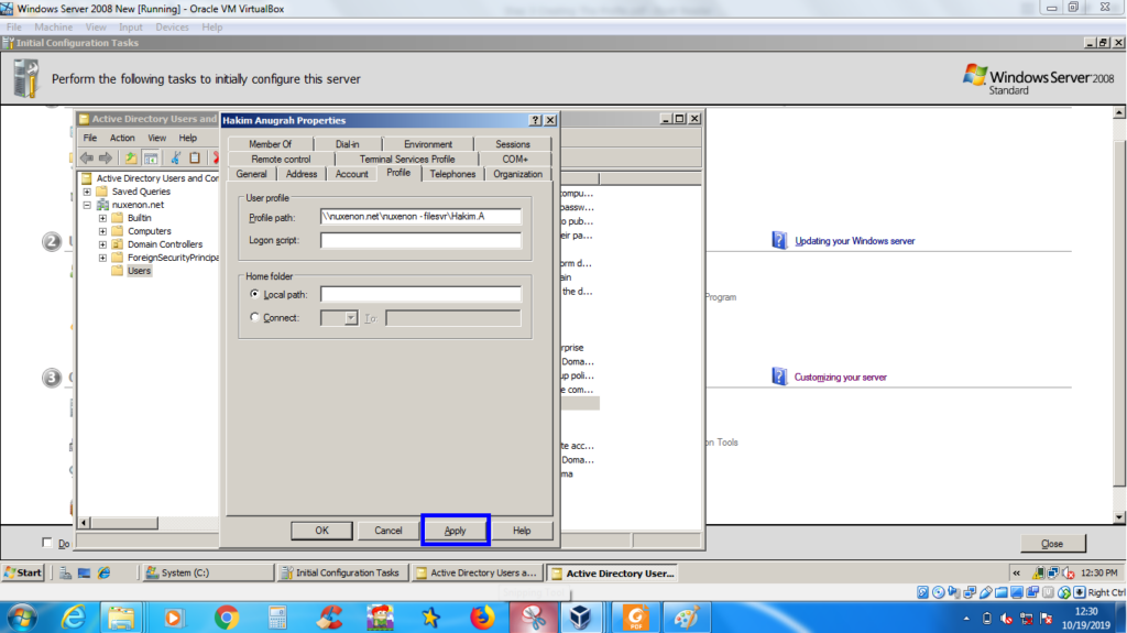 Konfigurasi Roaming Profile pada Windows Server 2008 5 2
