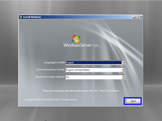 Instalasi Windows Server 2008